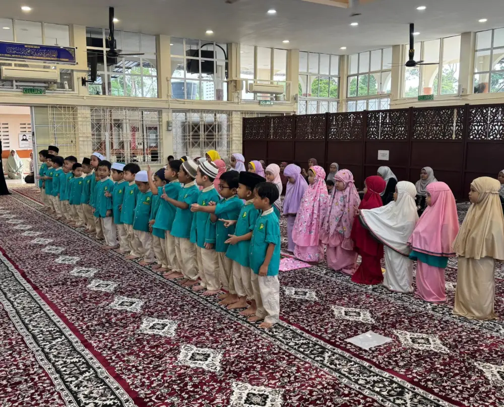 Prayer practice at the mosque